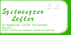 szilveszter lefler business card